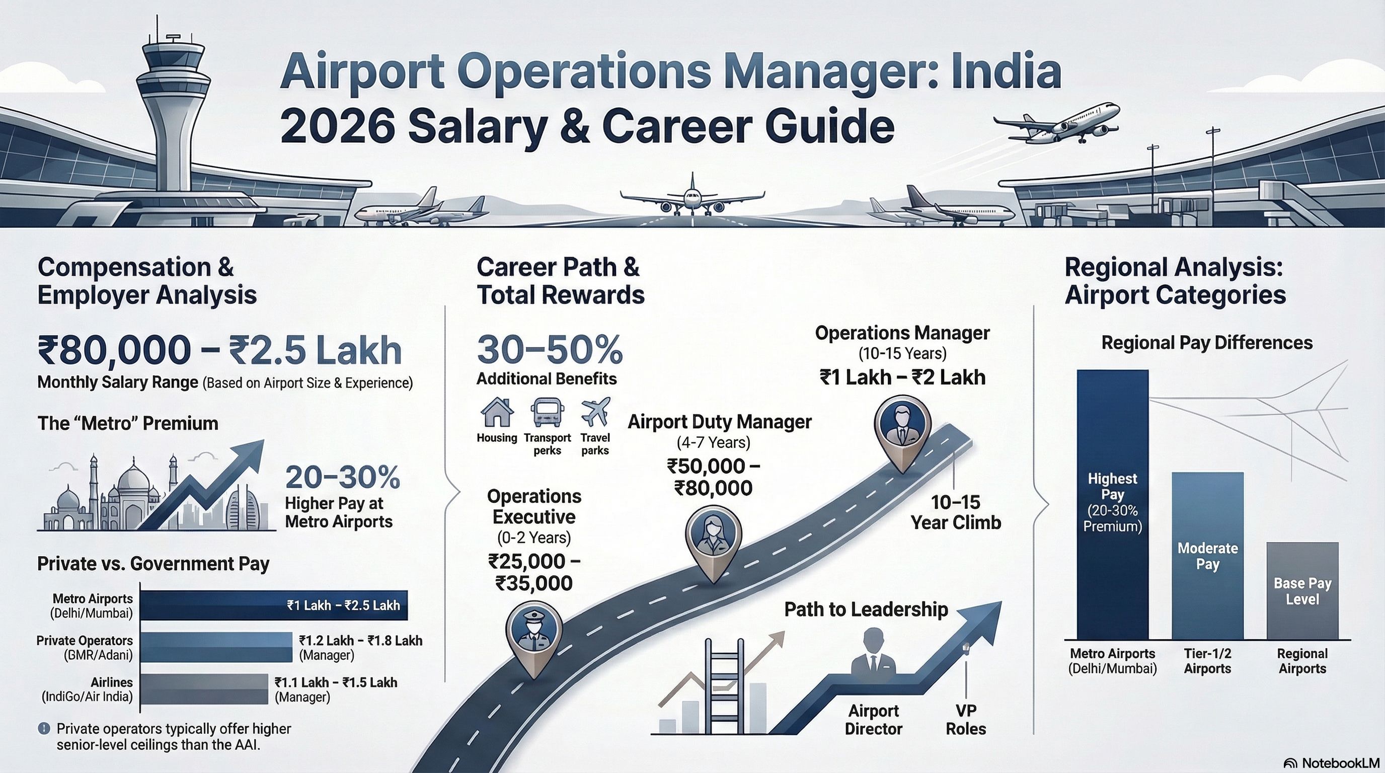 Airport Operations Manager Salary in India 2026: Complete Compensation Guide - Ground Staff career guide from Wings Institute Vadodara Gujarat